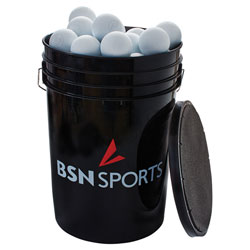 BSN SPORTS™ Bucket with 60 Lacrosse Balls