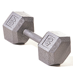 Hex Dumbbell w/ Straight Handle 40 lb